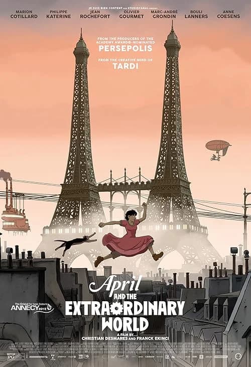 April and the Extraordinary World film posteri